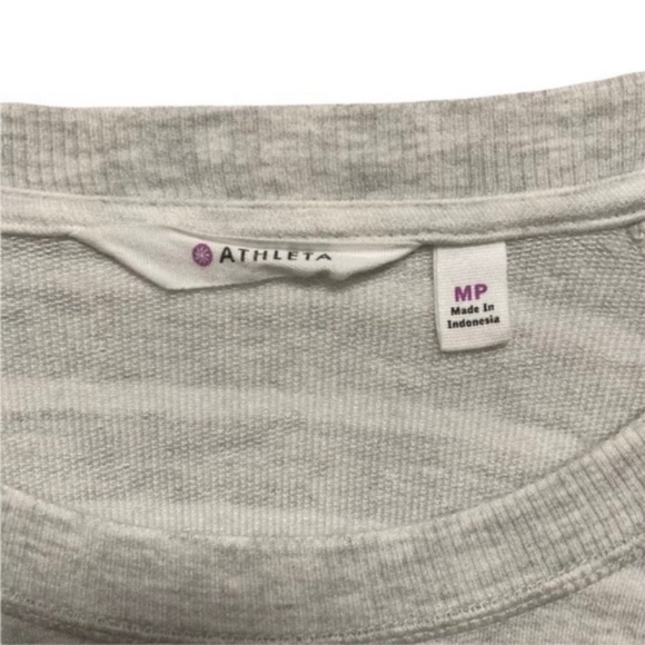 Athleta Gray White Striped Asymmetrical Dress - Picture 6 of 8